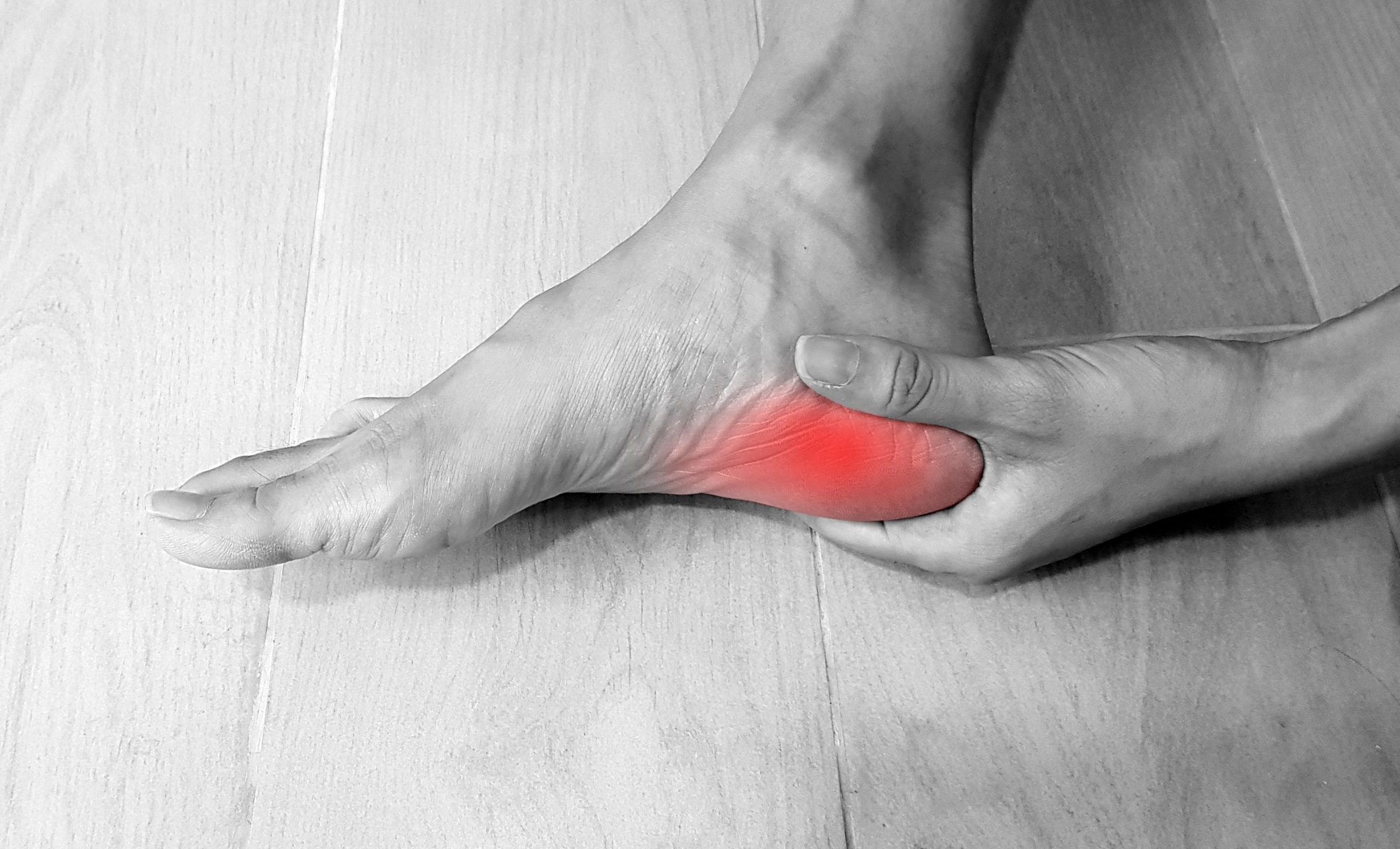 Douleur au talon chez un homme